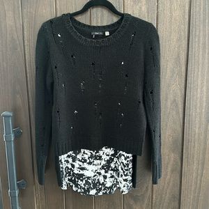 Dex size small black sweater/tank set